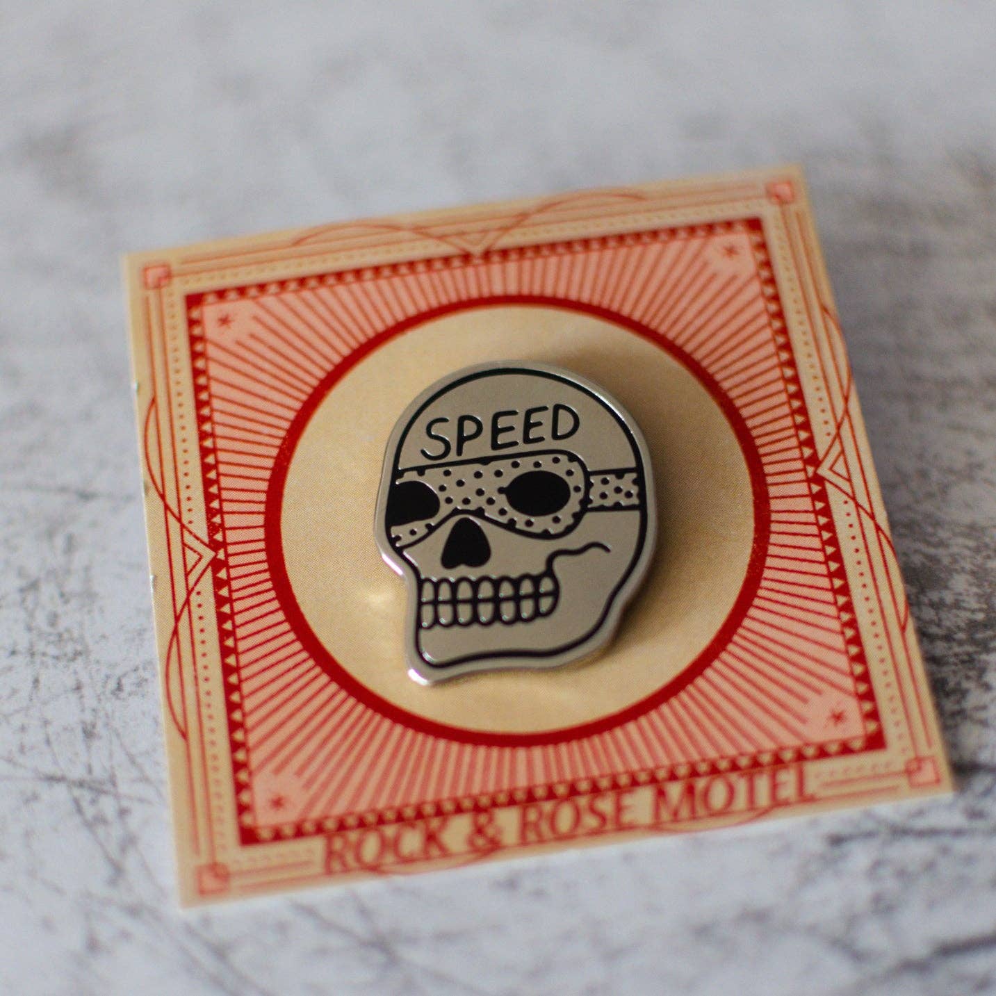 Rock And Rose Motel – wholesale Lapel pin/button – Speed Skull Enamel Pin2