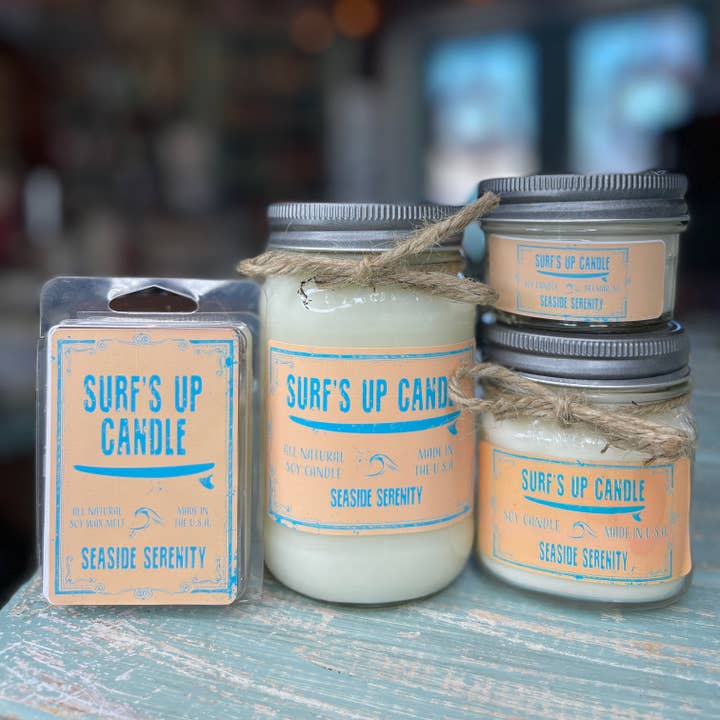 Seaside Serenity Mason Jar Candle - Original Collection for wholesale by Surfs Up Candle