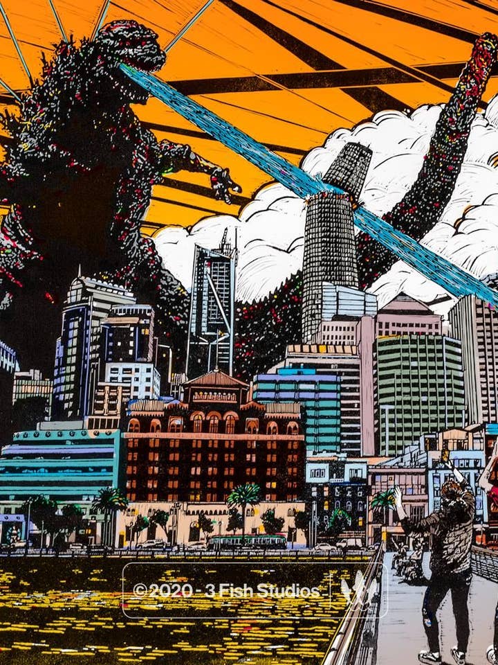 Shin Godzilla digitaltryck för wholesale av 3 Fish Studios
