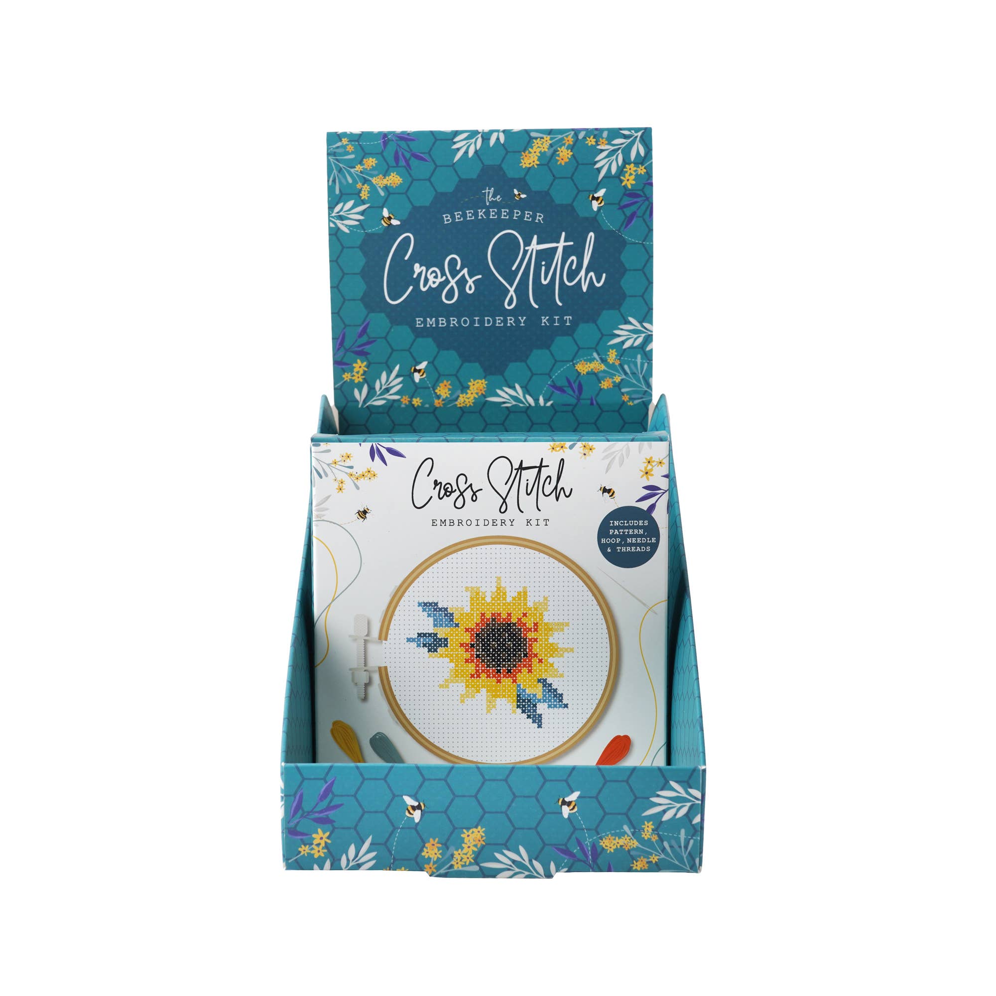 CGB Giftware – Kit de costura artesanal por atacado – Kit de Ponto Cruz The Beekeeper Sunflower Design 4