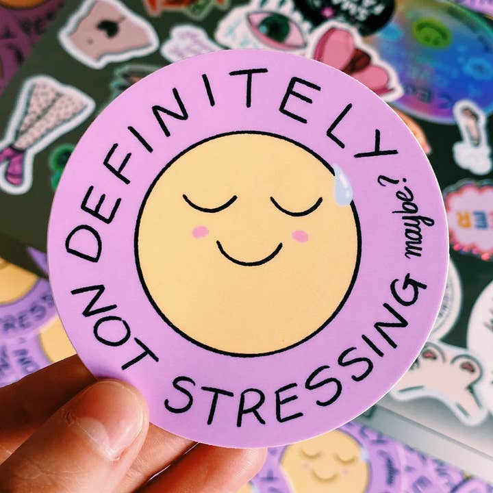 „Absolut ikke stressende“ klistermærke for engroshandel hos Afroditi's Art