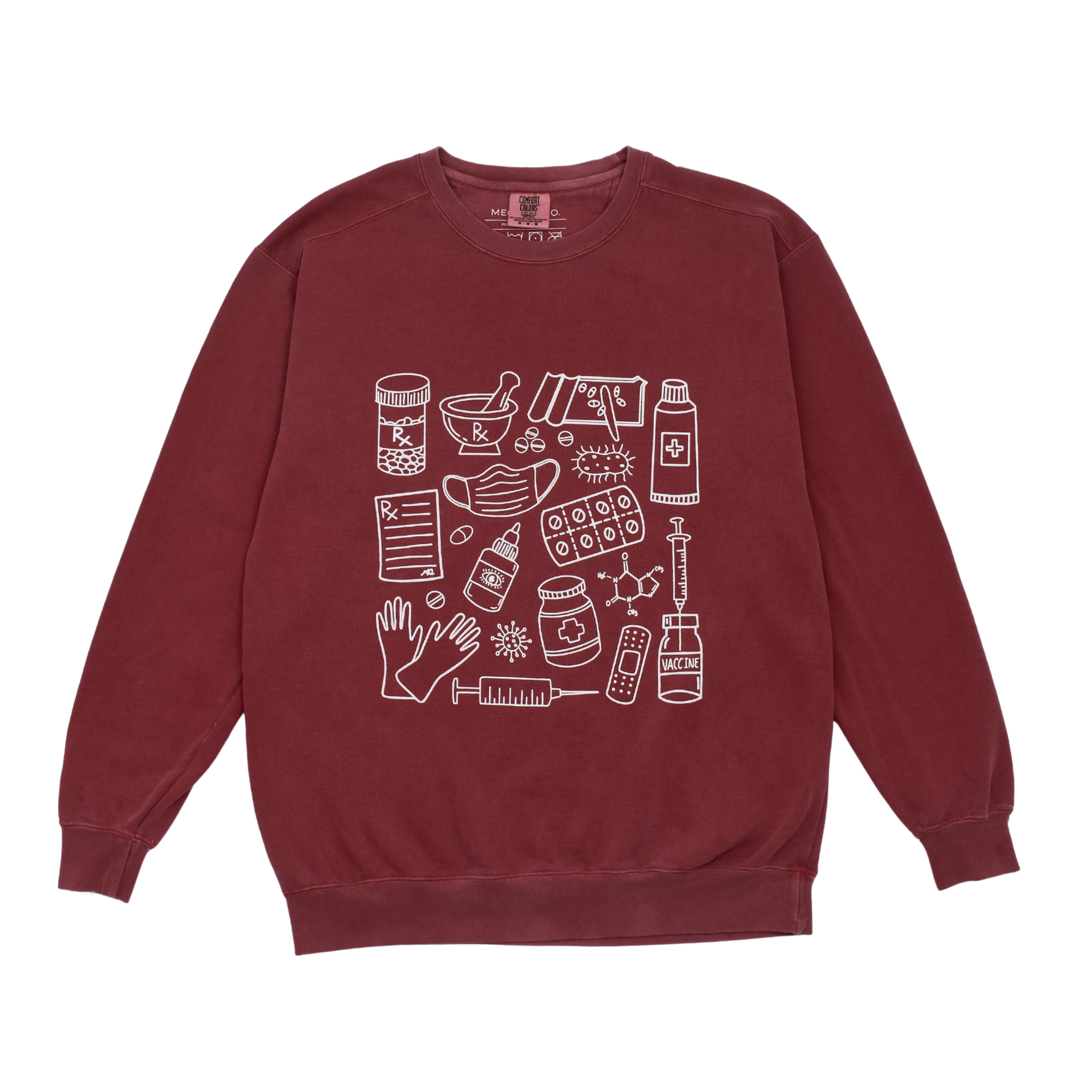 Meg Ann Co. - Wholesale Graphic Sweatshirt - Unisex - Pharmacy Doodles Crewneck0
