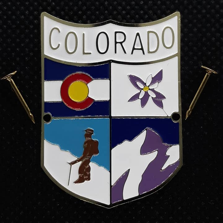 Hiking Stick Medallion - CO Shield for Colorado for wholesale by Fantastic Souvenirs, Gifts & Collectibles