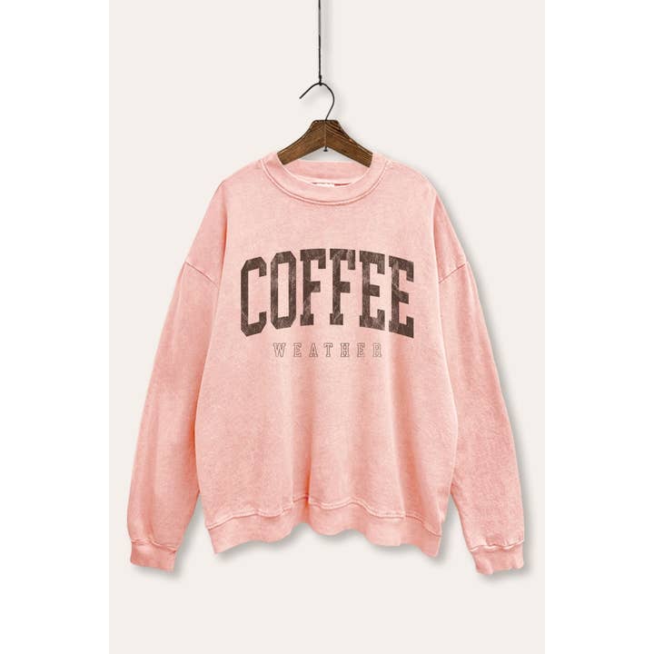 VINTAGE POINT USA - Wholesale Graphic Sweatshirt - Women's - COFFEE WEATHER GRAPHIC SWEATSHIRT1