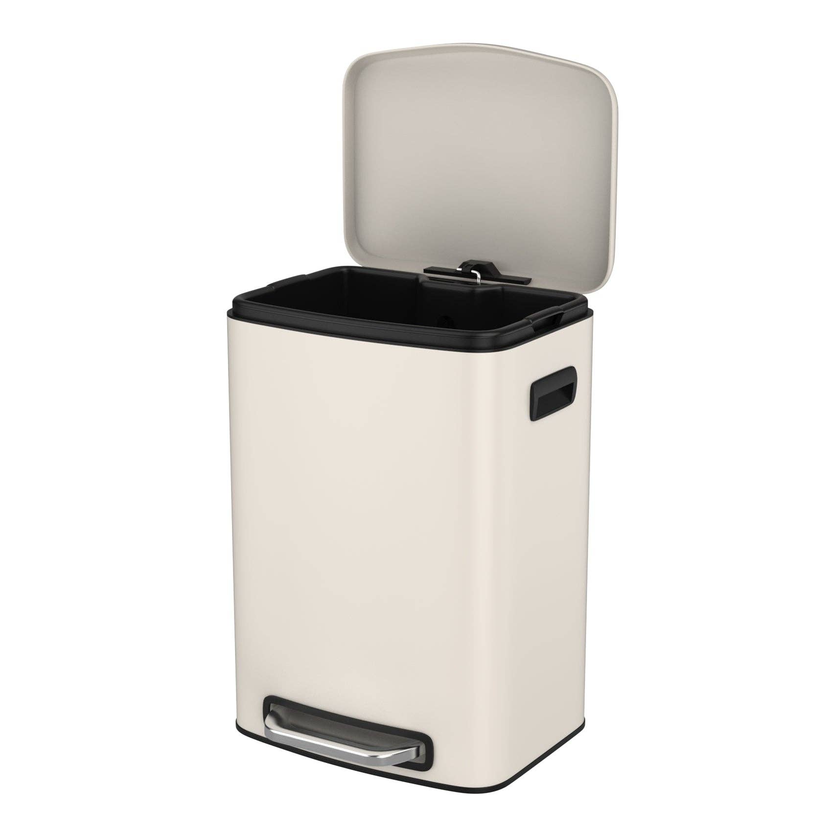 39F Inc. - Wholesale Trashcan/Trash Bin - 13 Gallon White Steel Kitchen Trash Can - Foot Pedal17