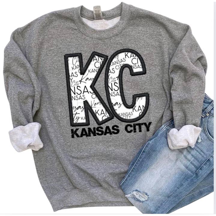 Kansas City Script imitatieborduurwerk voor wholesale door Farmtown Printing Company