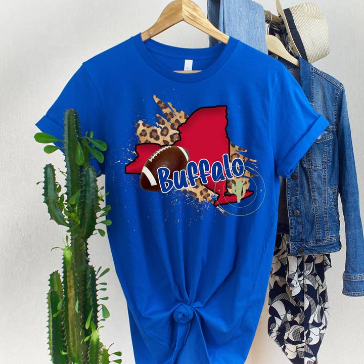 Buffalo Leopard State Unisex T-shirt - Räkningar för wholesale av Into The Desert