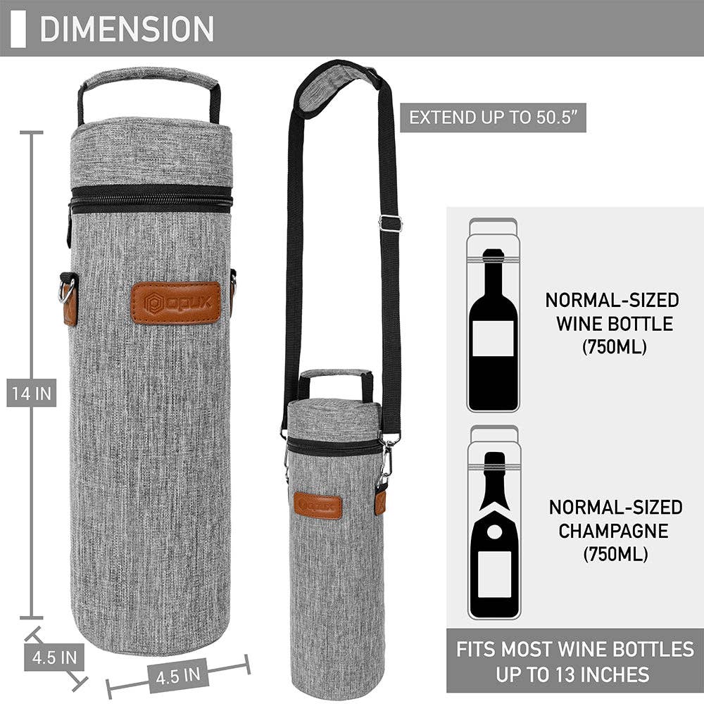OPUX - Wholesale Wine Tote - 1 Bottle Wine Carrier Bag24