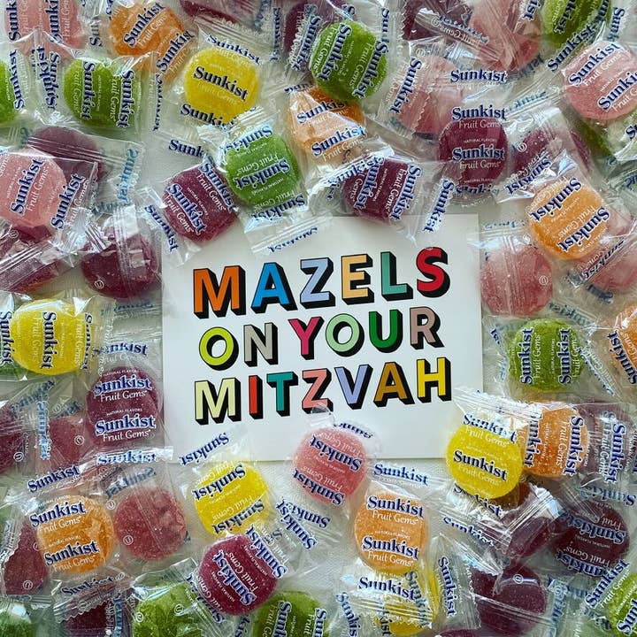 Des mazels sur votre carte Mitzvah pour la vente par Everyday Yiddish