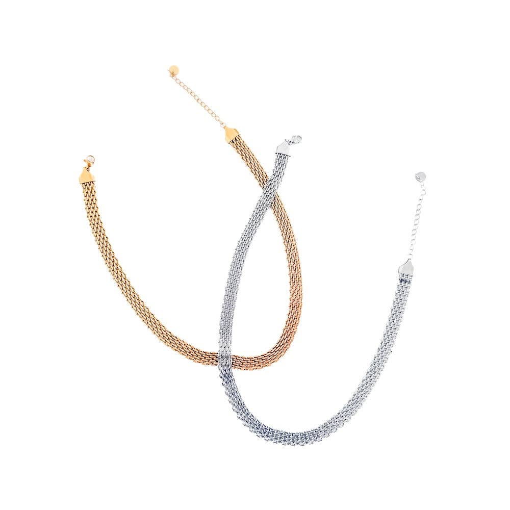 Pretty Simple - Wholesale Link & Chain Necklace - Addelynn Mesh Necklace - WATERPROOF1