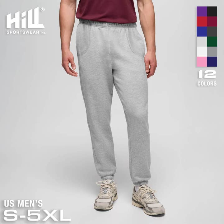 Men's Fleece Lightweight Everyday Sweatpants with Pockets for wholesale by Hill Sports