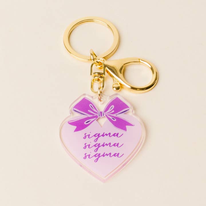 The Darling Effect - Wholesale Keychain - Women's - Sorority Sweetheart Bow Acrylic Keychain - 19 Chapters18