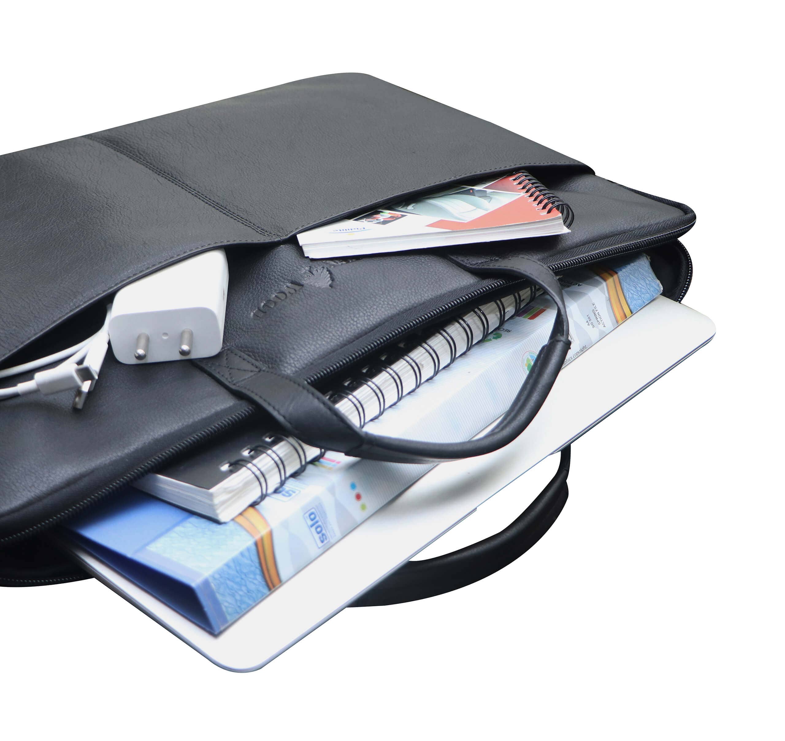 Greenwood – Mala para portátil - Unissexo por atacado – Greenwood Fred bolsa de couro para laptop de 17 polegadas com alça removível24