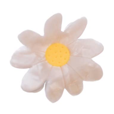 Clip a forma di margherita bianca piccola per la vendita all'ingrosso da parte di EB and Co.