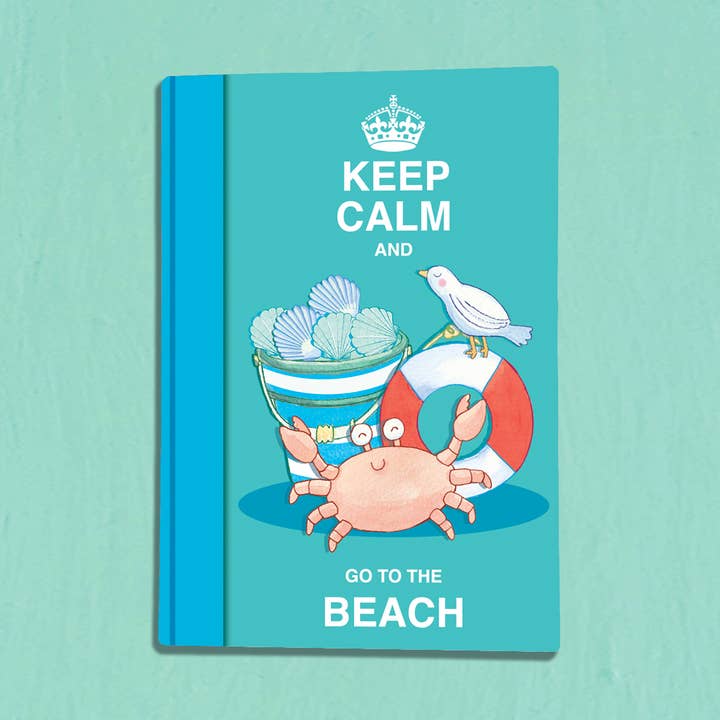 Keep Calm and go to the Beach Set of 6 Notebooks for wholesale by Siobhan at april rose