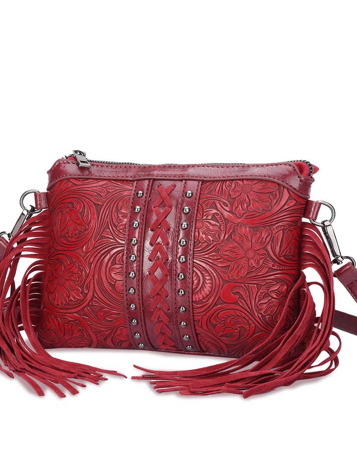 Borsa a tracolla Western con frange rosse per la vendita all'ingrosso da parte di sassy kids palace