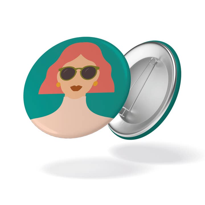 Badge MIL'TITUDE - Fond turquoise pour la vente par Maison Joliette