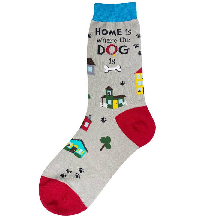 Damensocken „Home Is Where The Dog Is“ für den Großhandel von Foot Traffic Socks