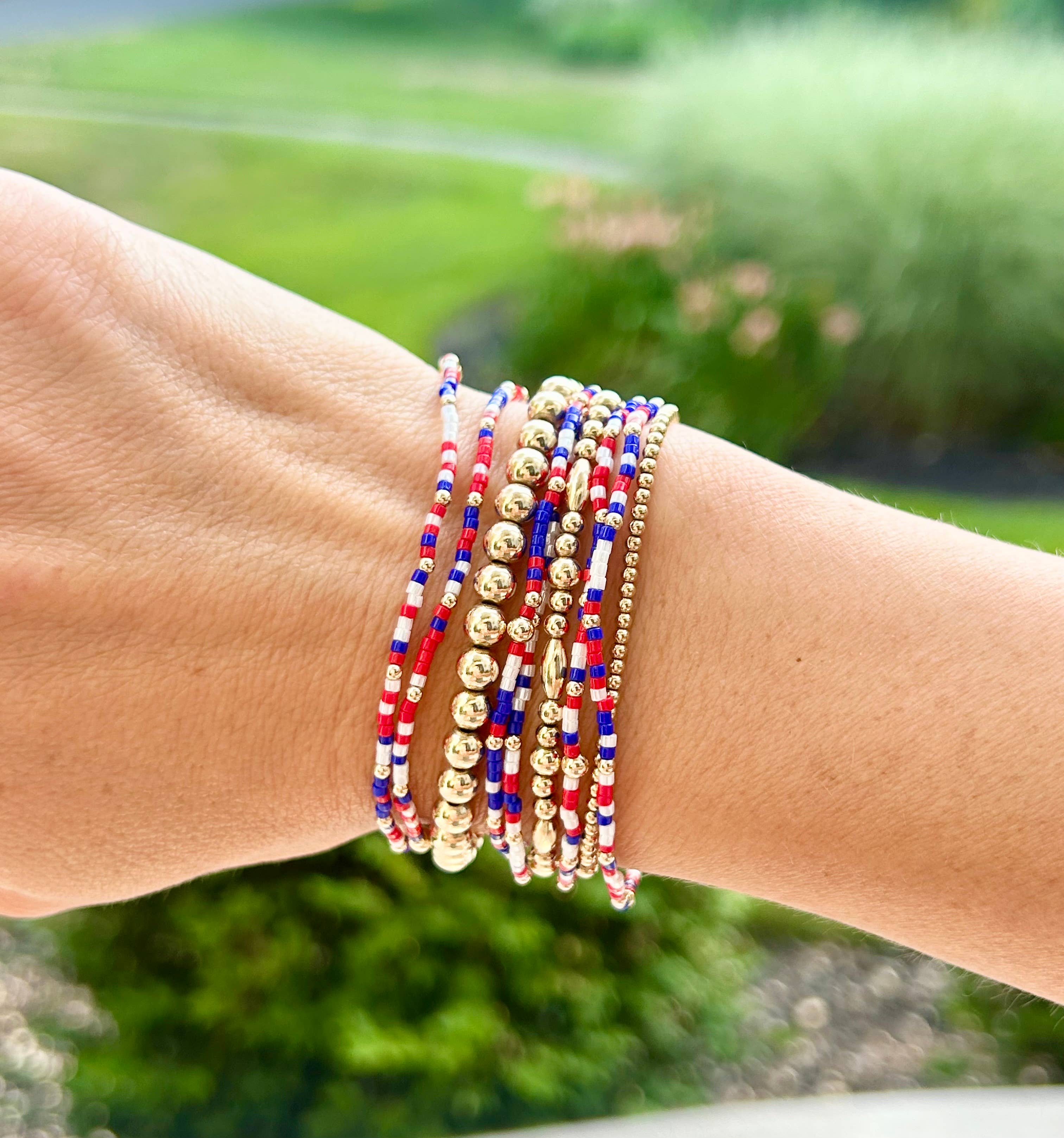 Back Bay Bead Company - Wholesale Beaded Bracelet - Stretchy Seed Bead Bracelets Gold Fill Gifts for Her Jewelry20