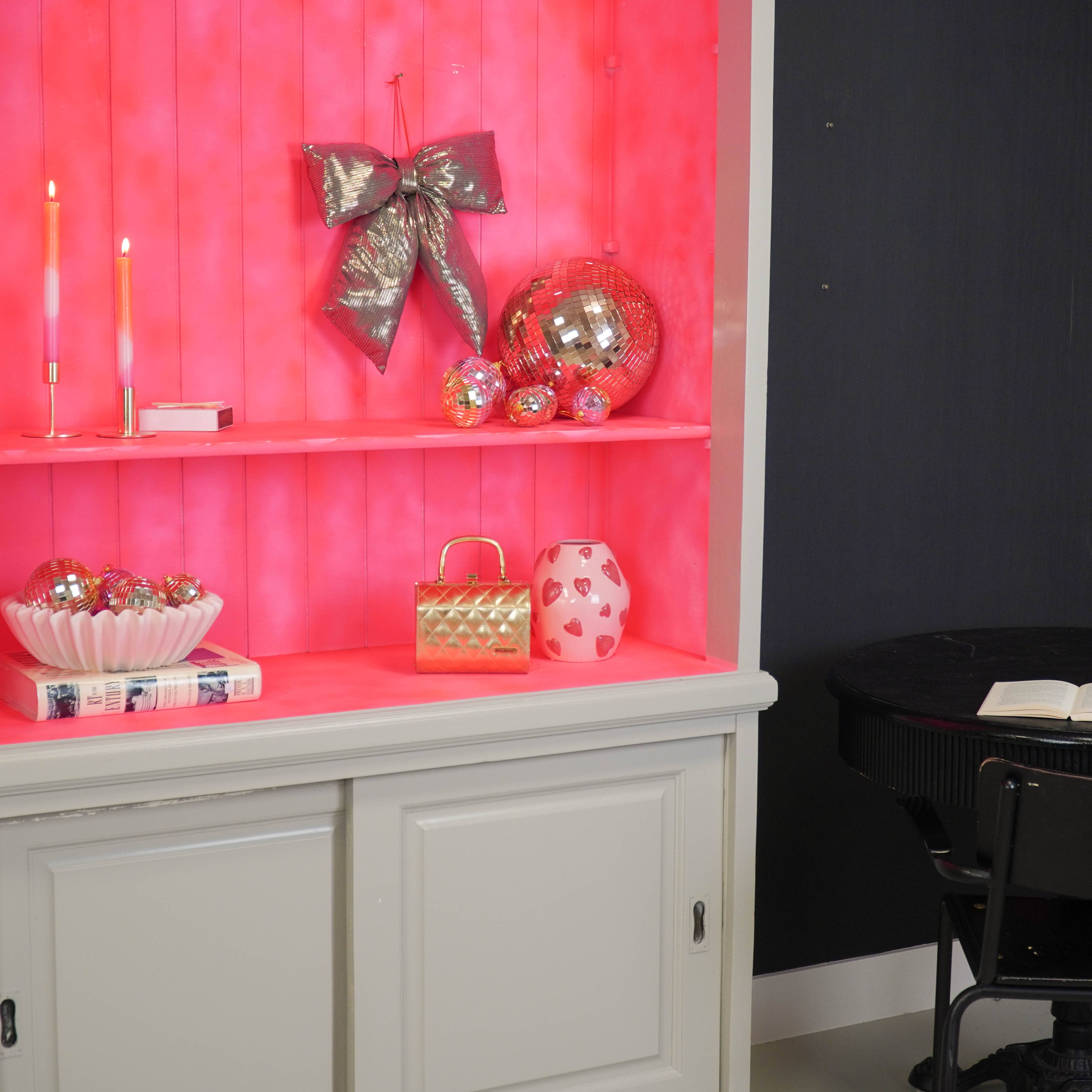 Housevitamin bv - Wholesale Christmas Decoration - Christmas Decoration - Bow - Black/ Gold - Fabric - 32x40cm1