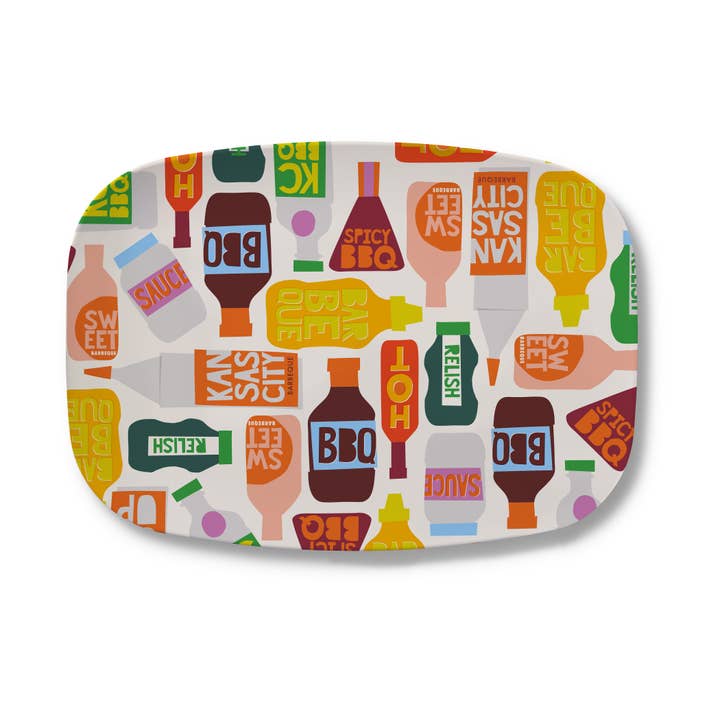 Prato de melamina para churrasco de Kansas City por atacado de Ampersand Design Studio