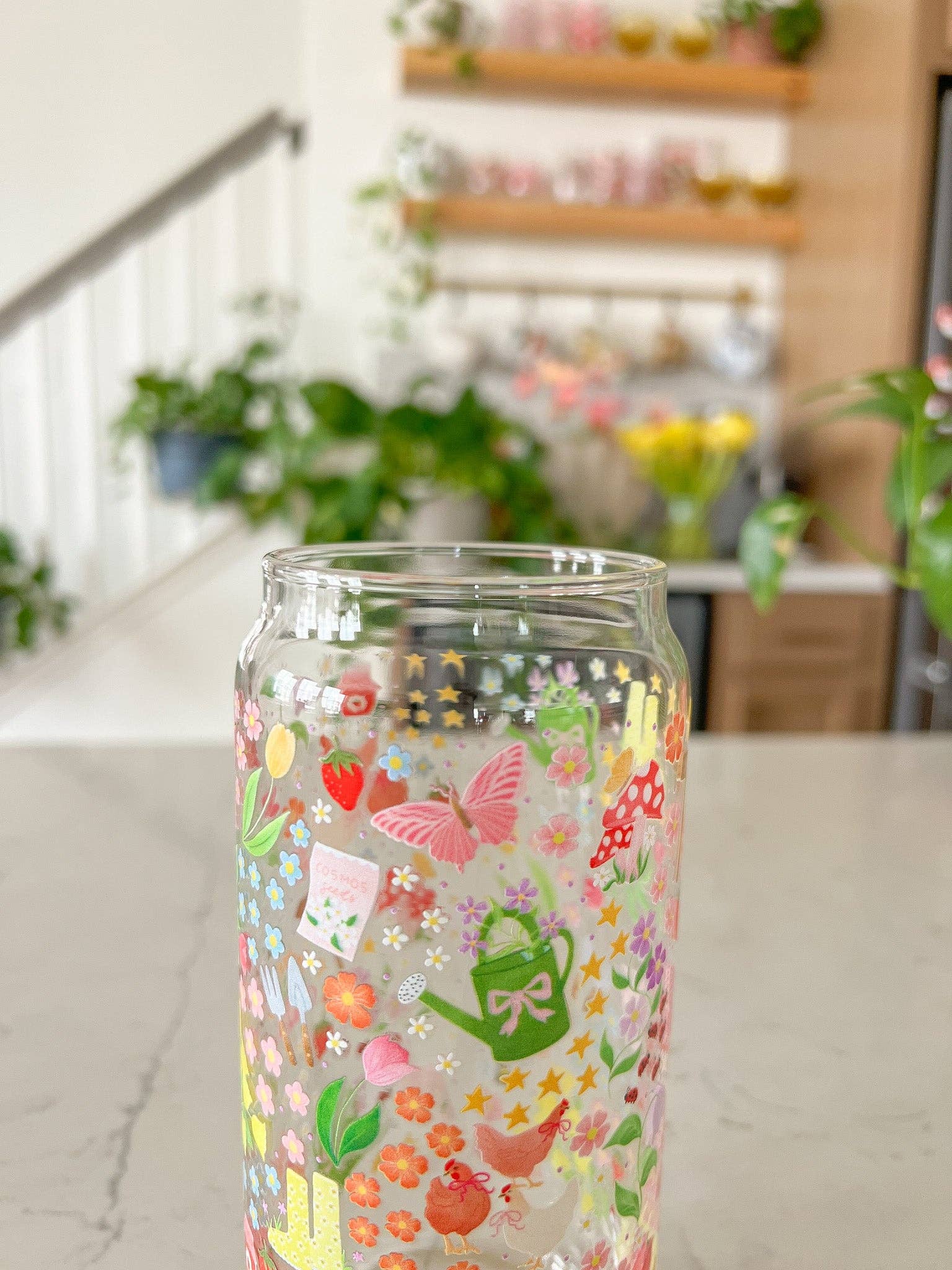 Hart and Flora Shop – wholesale Drinking glass/cup – 20oz In The Garden Glass9