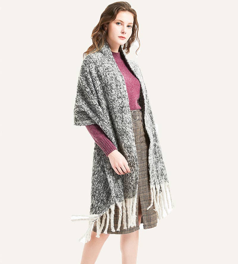 Dipped Shop - Wholesale Scarf - Women's - Solid Color Simple Tessel Scrves DPKS122018