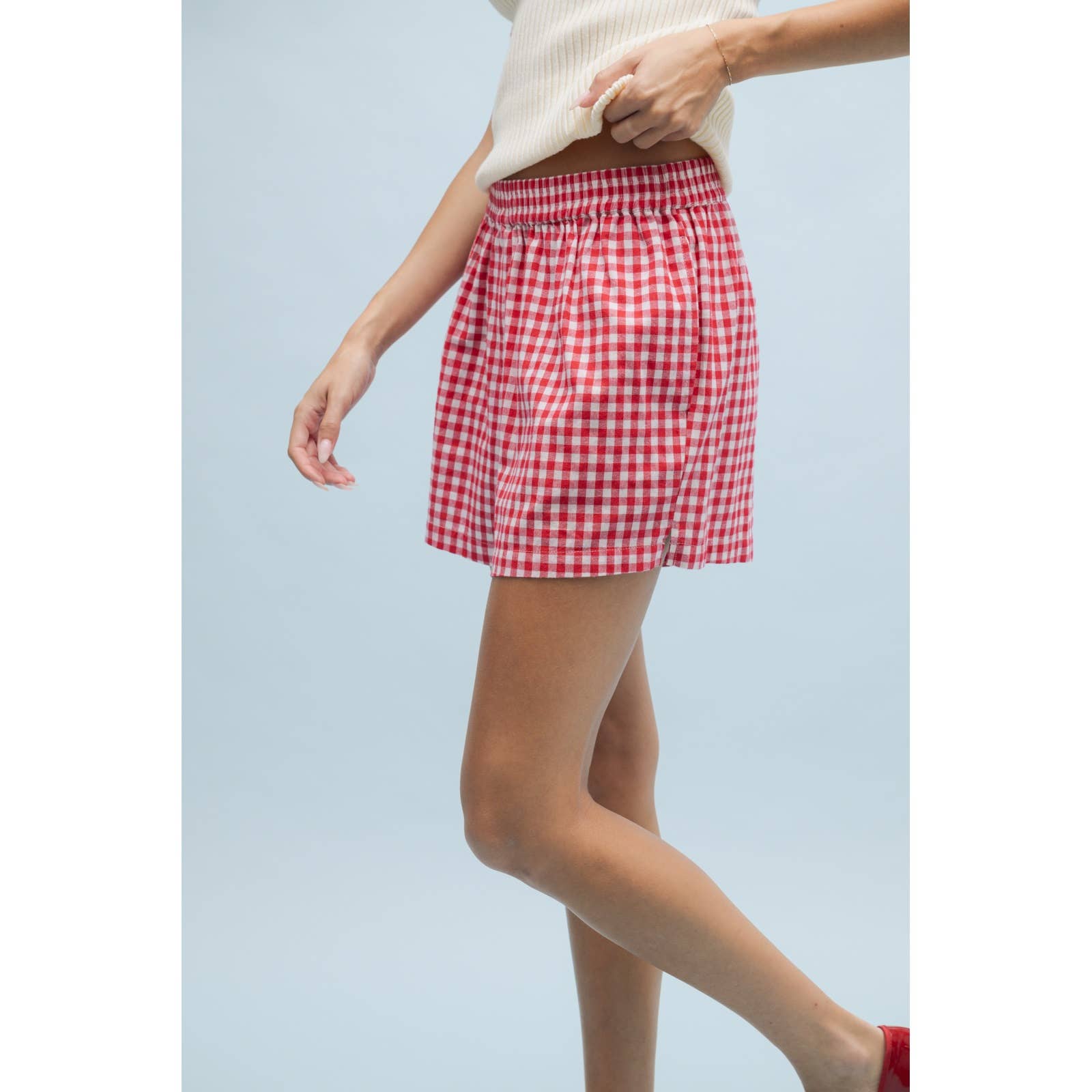 Apolline - Wholesale Shorts - Women's - Gingham Shorts Effortless Style Cozy Comfort6