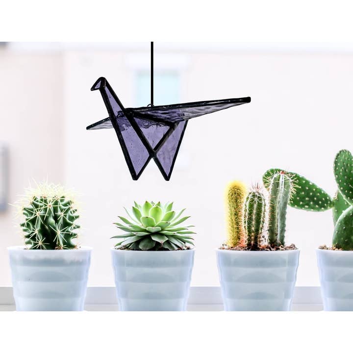 Samara Designs Studio - Wholesale Suncatcher - Stained Glass Origami Crane Suncatchers | Hanging Decor26