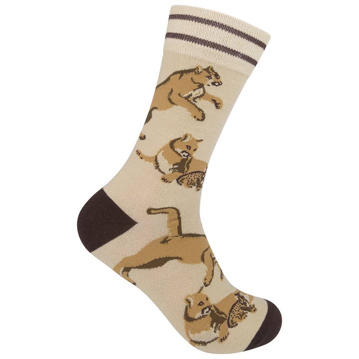 Cougar/Mountain Lion/Panther Socks - Closeout | Funatic for wholesale by Funatic - About Face Designs - Nice Enough Merch Co
