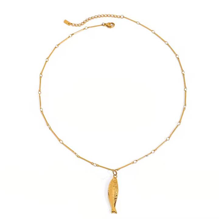 LOUIZ collier poisson doré pour la vente par LOUIZ