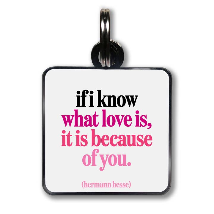Pet Collar Charms -CCD121 - I Know What Love (Hermann Hesse) for wholesale by Quotable