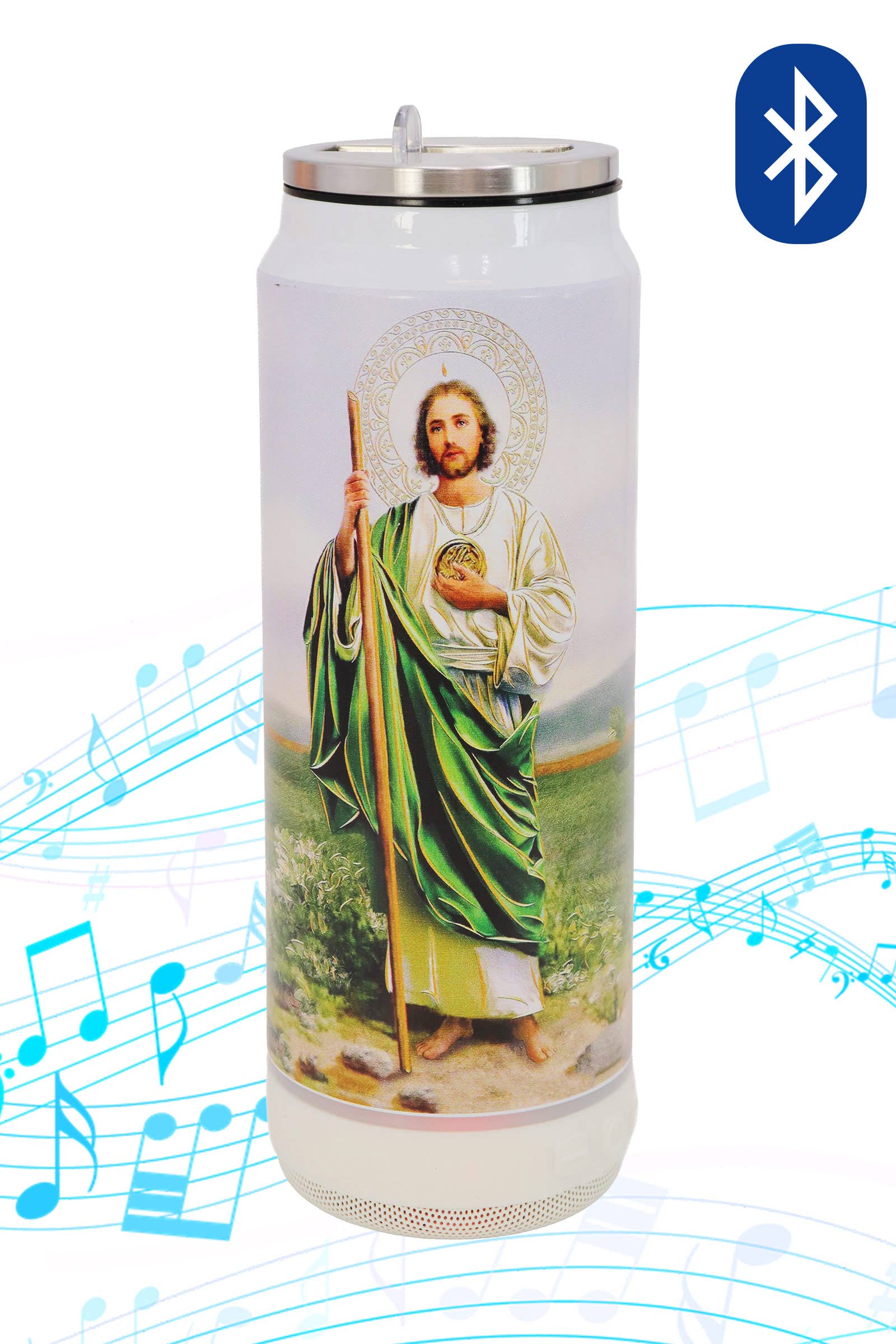 GREEN WHITE St. Jude Tumbler With Bluetooth Speaker for wholesale on Faire0
