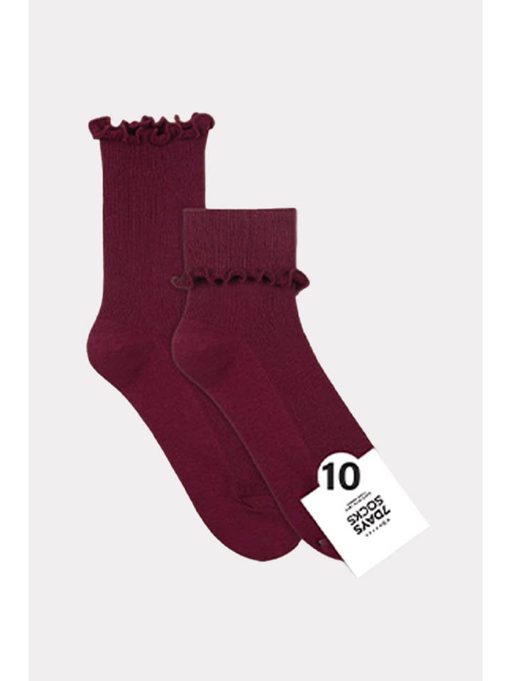7DAYSSOCKS - Wholesale Sokken - Dames - Sokken met ronde franjes voor dames7
