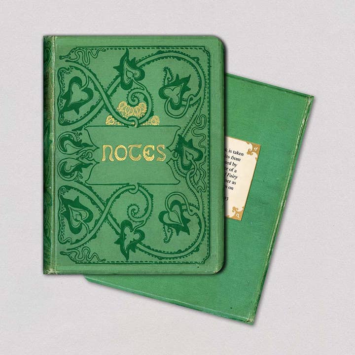 Grønne Ranker med Guld - Vintage Bogomslag Notesbog for engroshandel hos Laughing Elephant