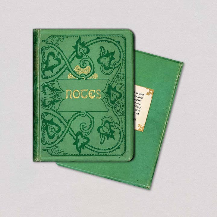 Verde com Trepadeiras e Ouro - Caderno com Capa de Livro Vintage por atacado de Laughing Elephant