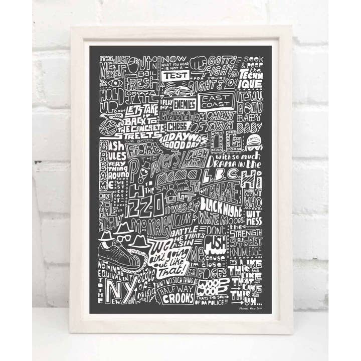 Sketchbook Design - Vendita all'ingrosso Stampa artistica - La storia della stampa musicale rap hip hop1