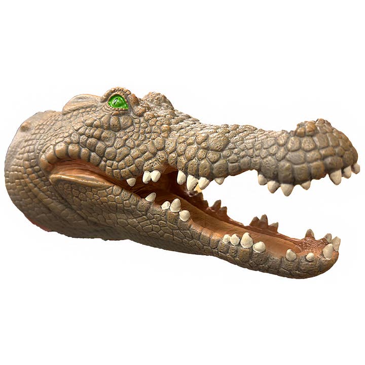 Crocodile Head 9" Rubber Hand Puppet for wholesale by Texas Toy Distribution