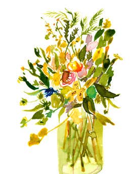 Stampa artistica giallo verde A4 per la vendita all'ingrosso da parte di Ping He Art