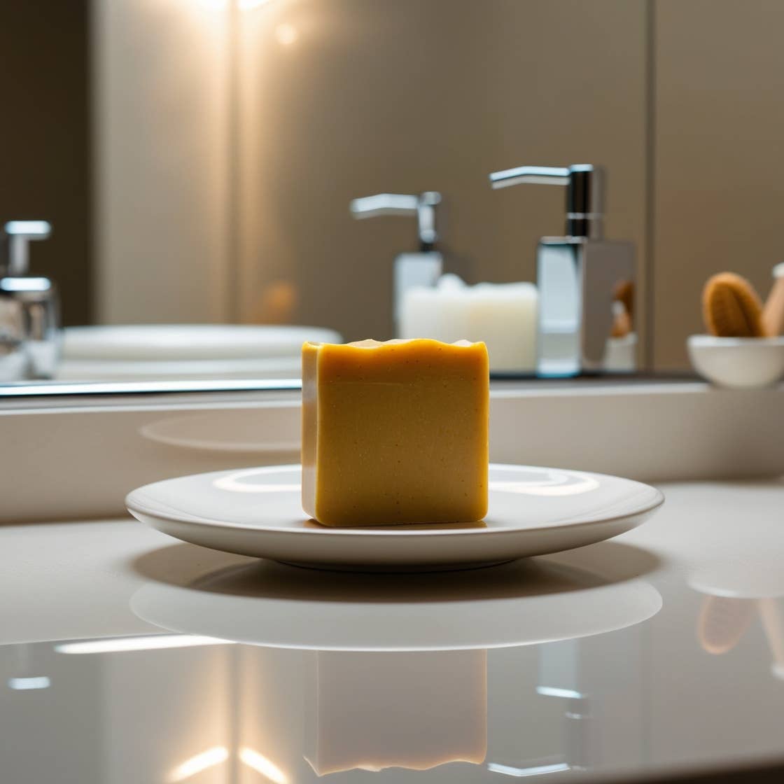 Beautique Goals - Vente Pains de savon - Savon au curcuma, miel et gingembre contre l'acné et l'hyperpigmentation2