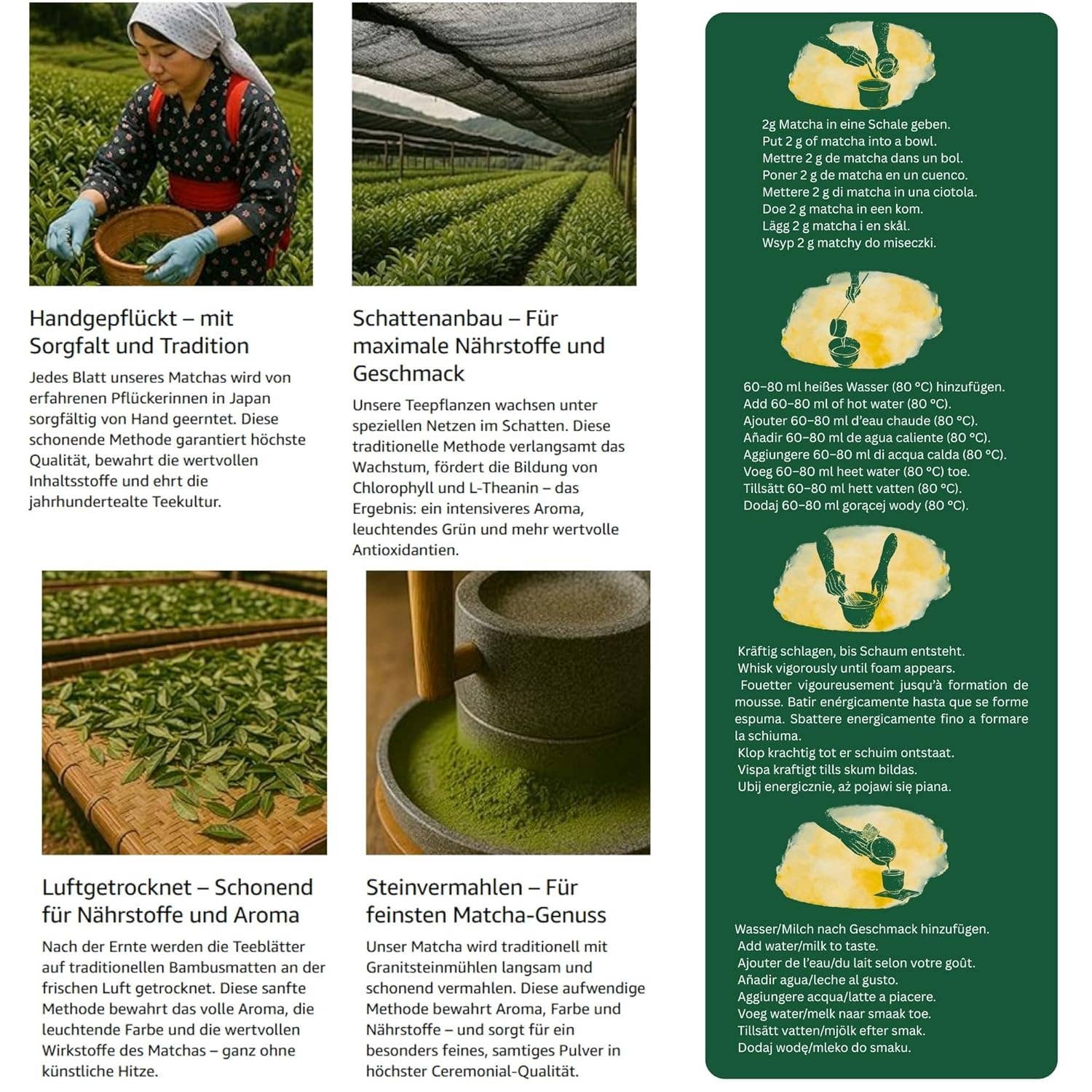 Biomatea - Wholesale Health/Detox Tea - Yozi Premium ceremonial Matcha powder, 30g can, from Kagoshima, high grade, pesticide-free Matcha tea4