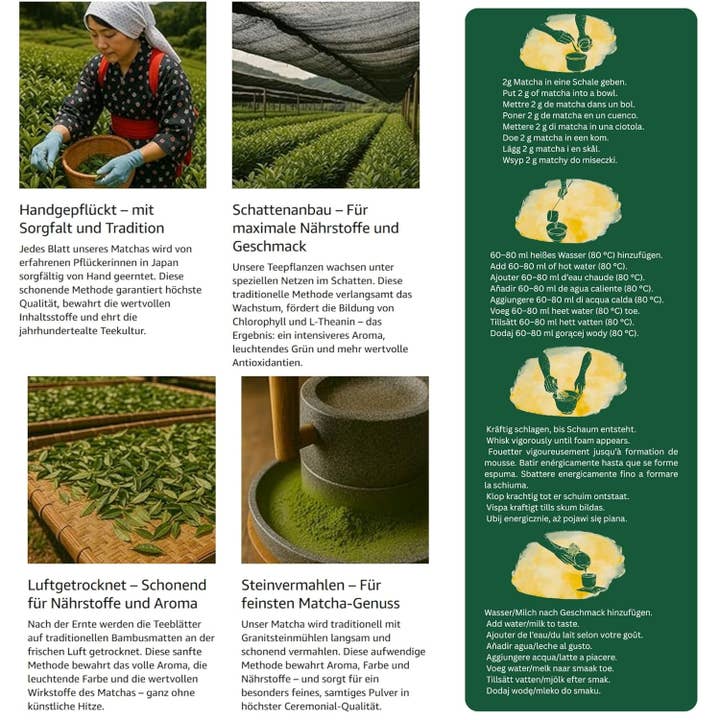 Biomatea - Wholesale Health/Detox Tea - 500g stock pack ceremonial matcha powder from Shizuoka Japan, pesticide-free matcha tea4