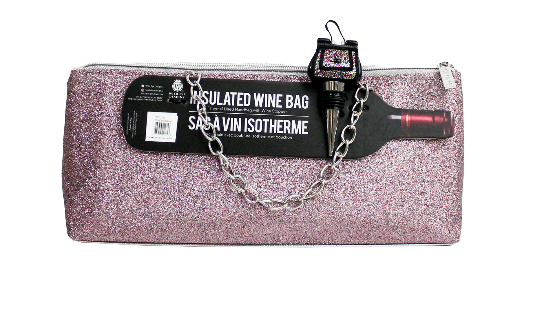 Wild Eye Designs - Wholesale Wine Tote - Confetti Insulated Wine Bag & Purse Stopper0