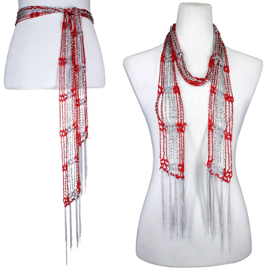 The Magic Scarf Company - Wholesale Scarf - Women's - 1755 - Shanghai Beaded Scarves/Sash100