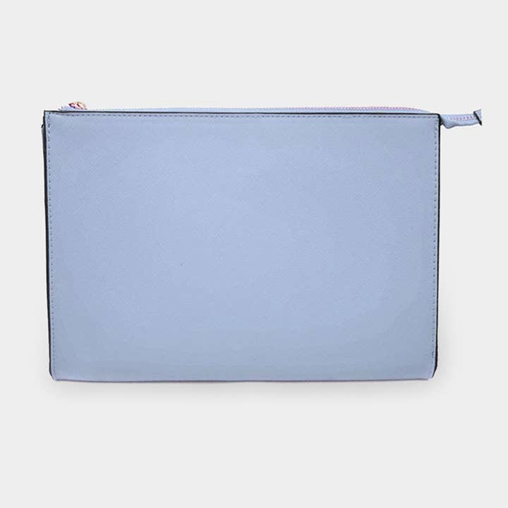 Solid Faux Leather Clutch Bag for wholesale by Sensibling Corp.