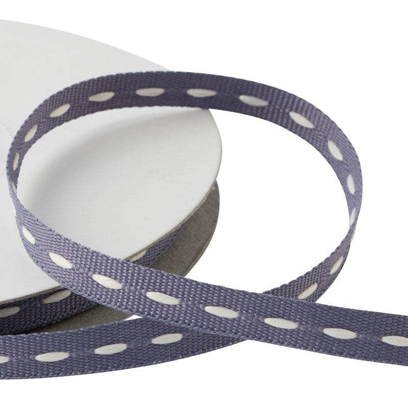 Factory Direct Craft - Wholesale Ribbon – Gift wrapping - 15yds Vintage Stitched Ribbon Spool- Choose Color0