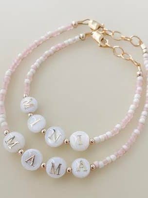 14k gold filled pearl shell mama and me for wholesale by LITTLELUNDSCO