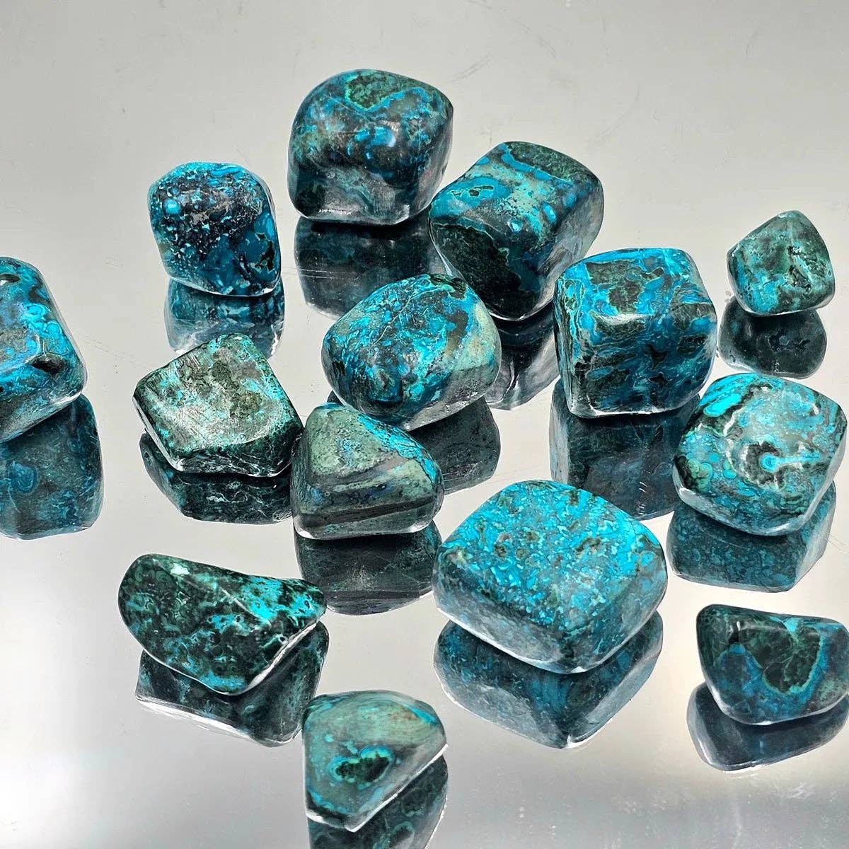 Distinction Crystals - Wholesale Spiritual Stone/Crystal - Chrysocolla Azurite Malachite Crystal Tumblestones 100g Batch0