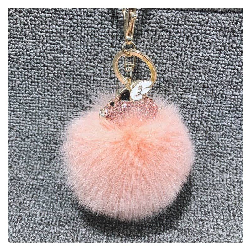 Ekartini - Vendita all'ingrosso Portachiavi - Donna - Portachiavi Maialino Volante di Diamante2