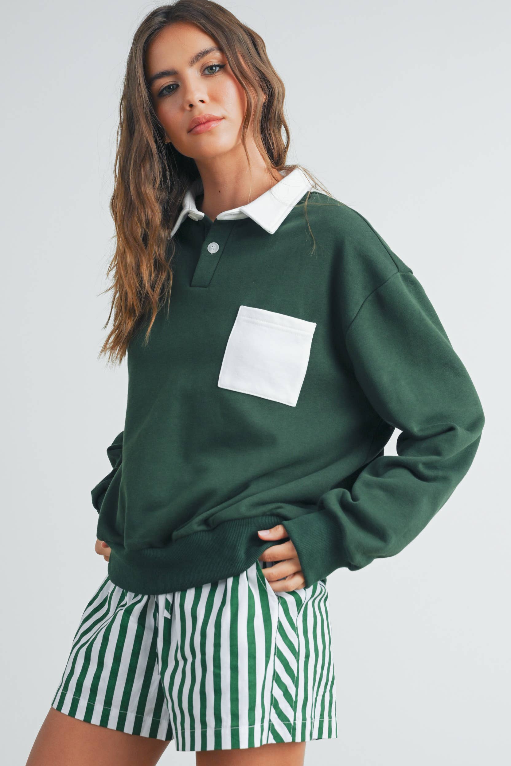 BUTTERMELON - Vendita all'ingrosso Pantaloncini - Donna - Shorts boxer a righe con tasche e coulisse - BMP753428